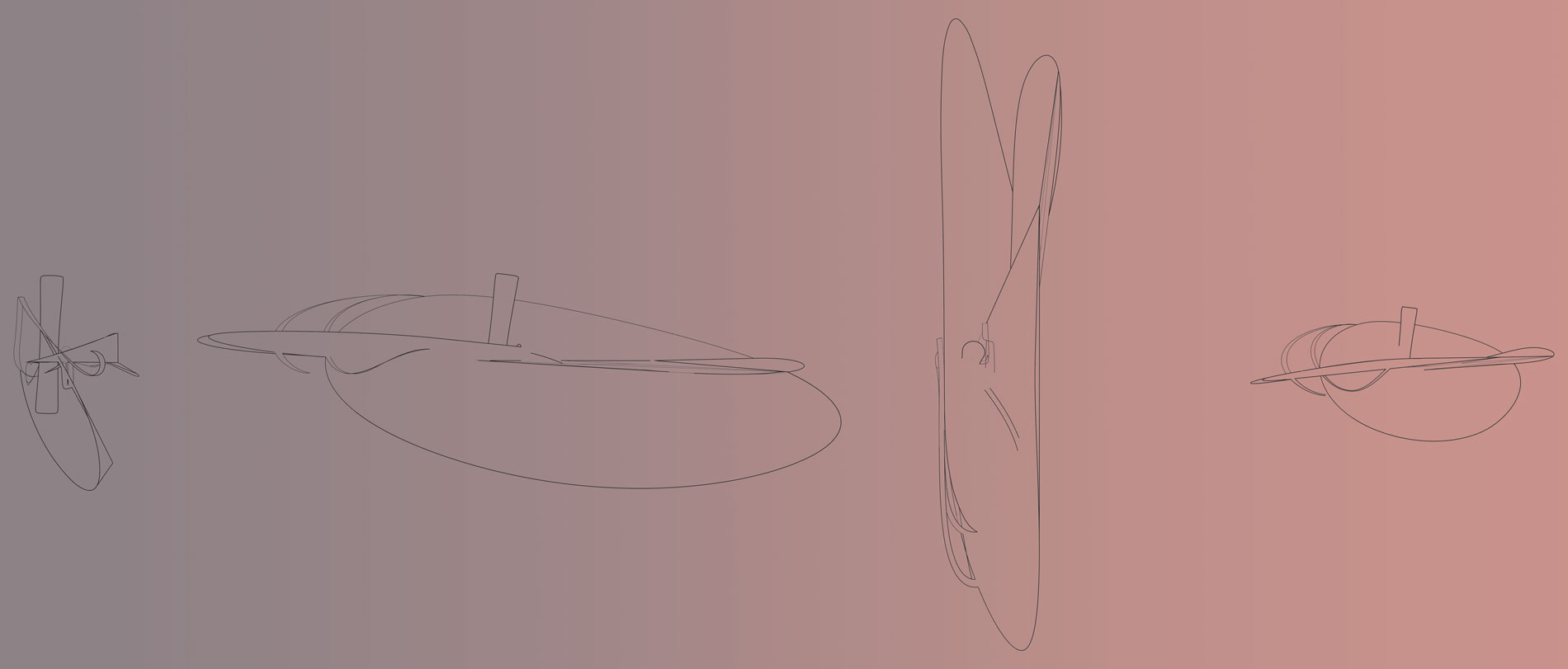 Modeling an isolated moment from the video drawn in Rhinoceros.