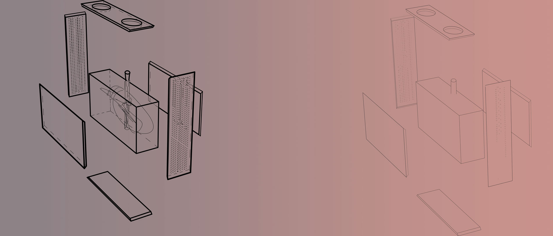 Housing for an isolated moment from the video drawn in Rhinoceros.