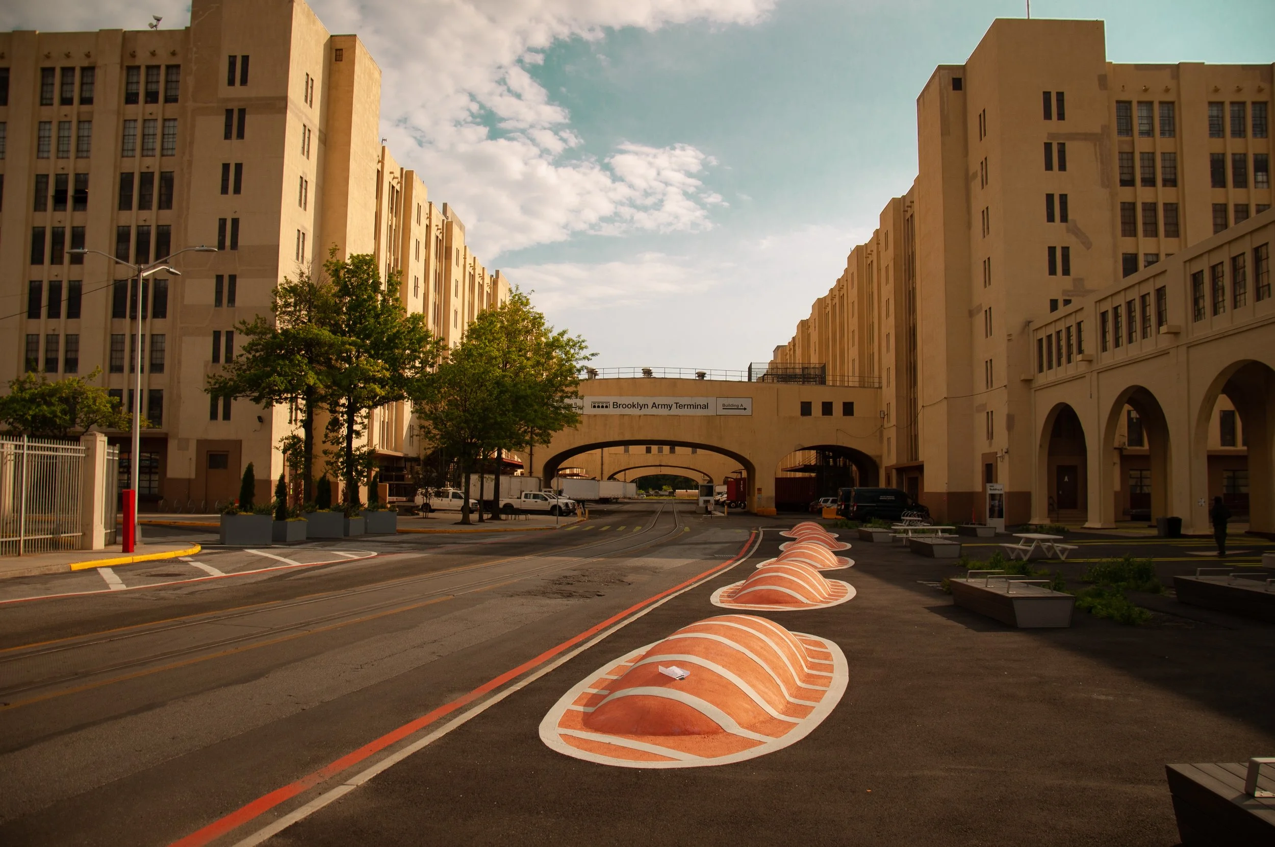 Looking at the North Entranc to the Brooklyn Army Terminal.