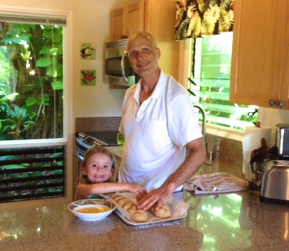 Egg-washing in the south with Papa.