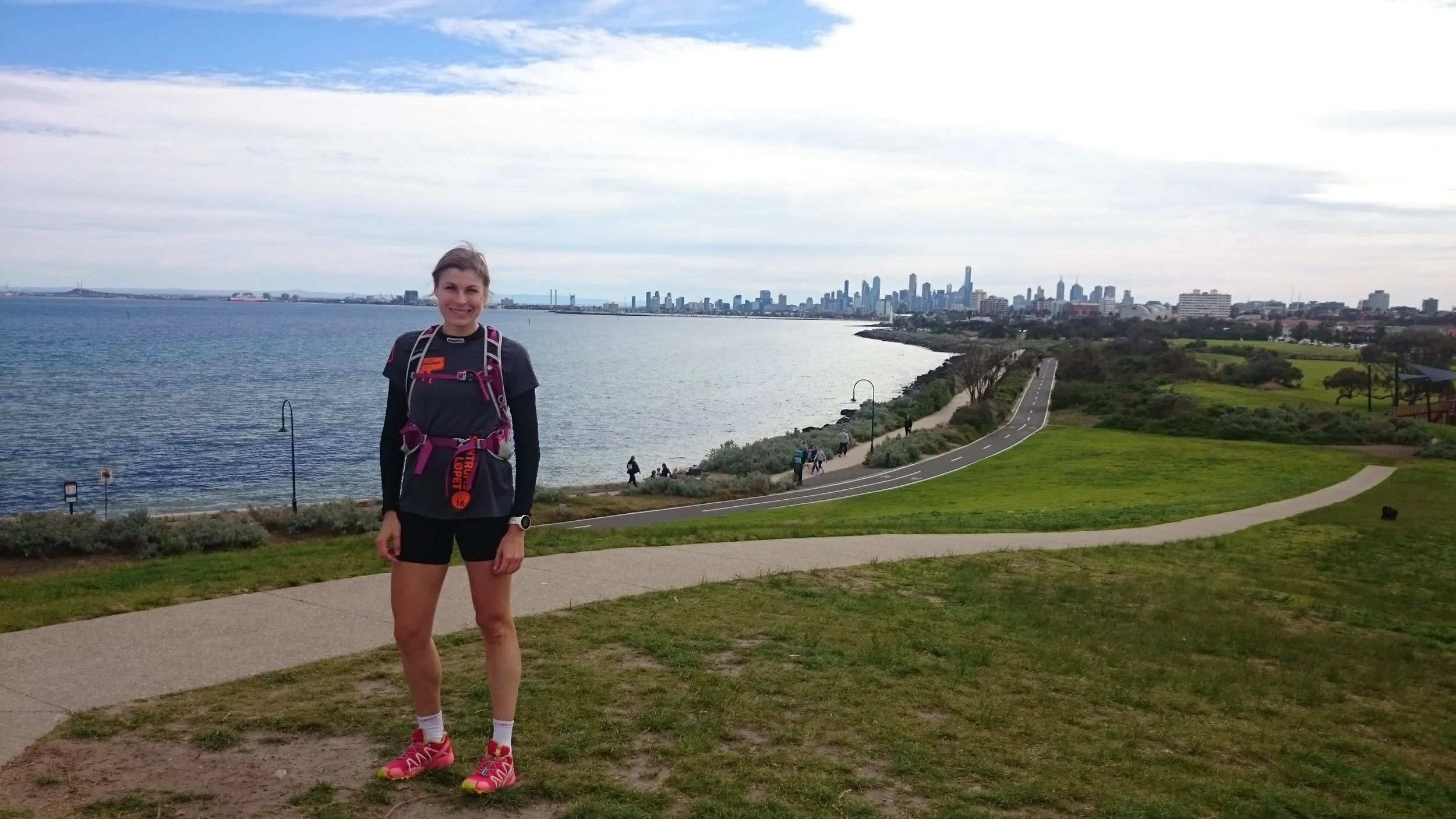 Melbourne i bakgrunnen på en løpetur. Fin by! www.forskerlivet.no