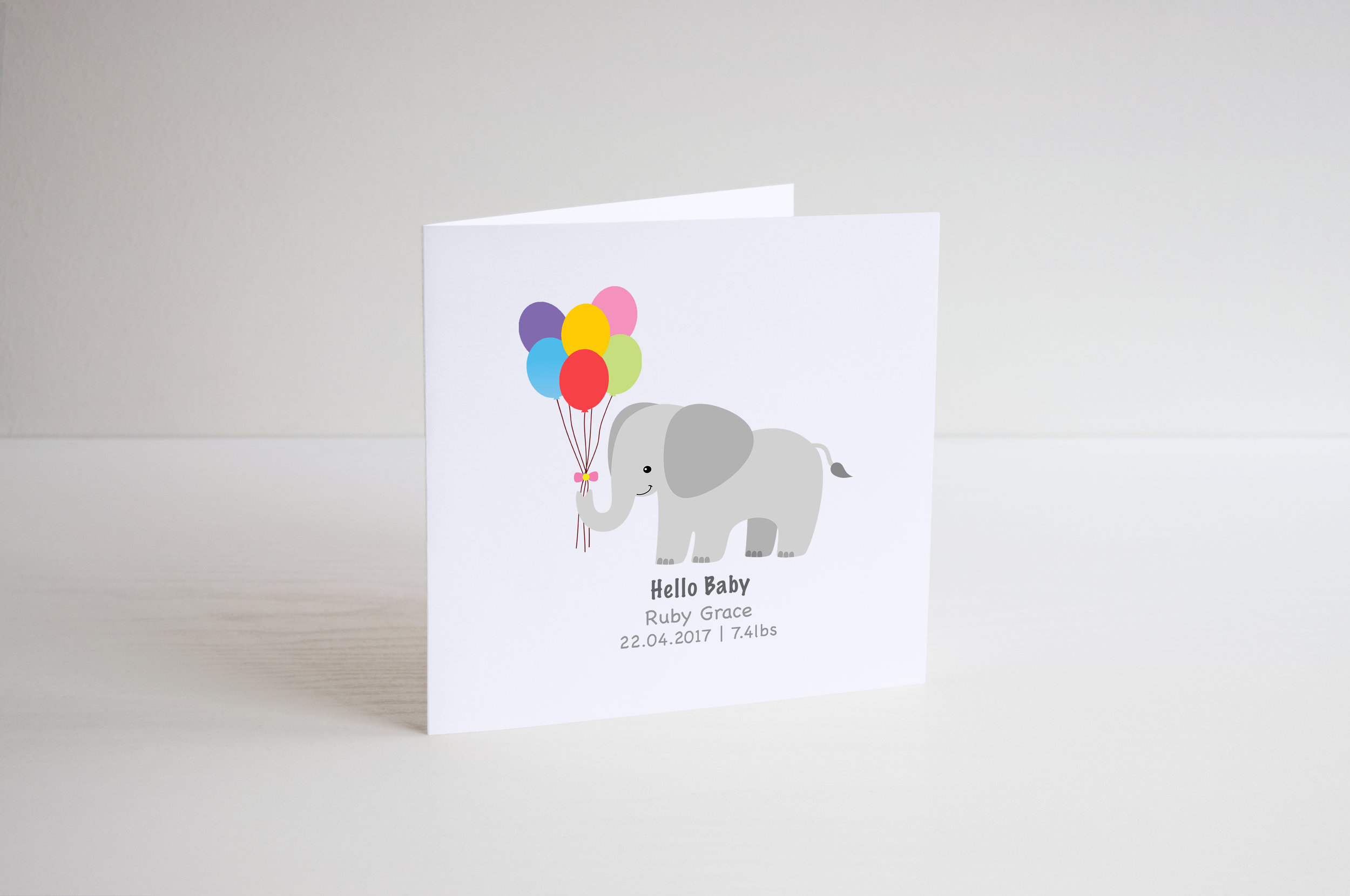 Personalised New Baby Card - Hello Baby