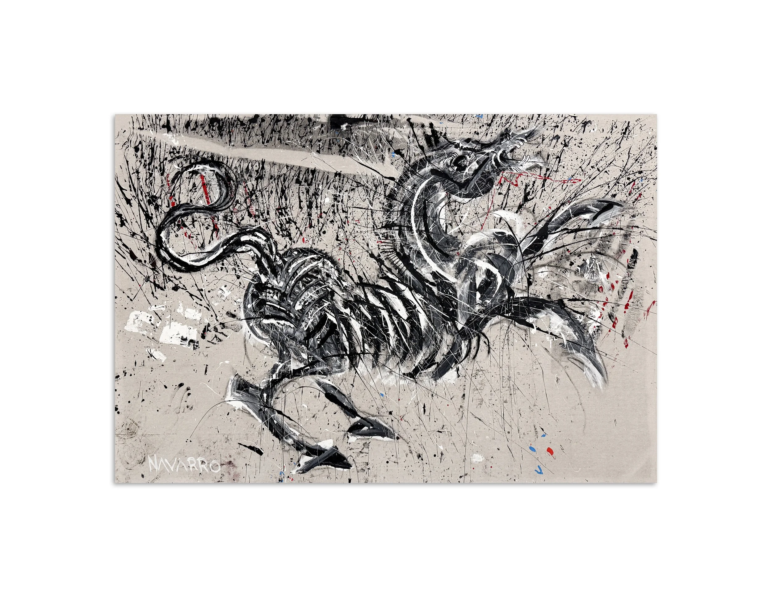 黑白马170cm x 250cm.JPG
