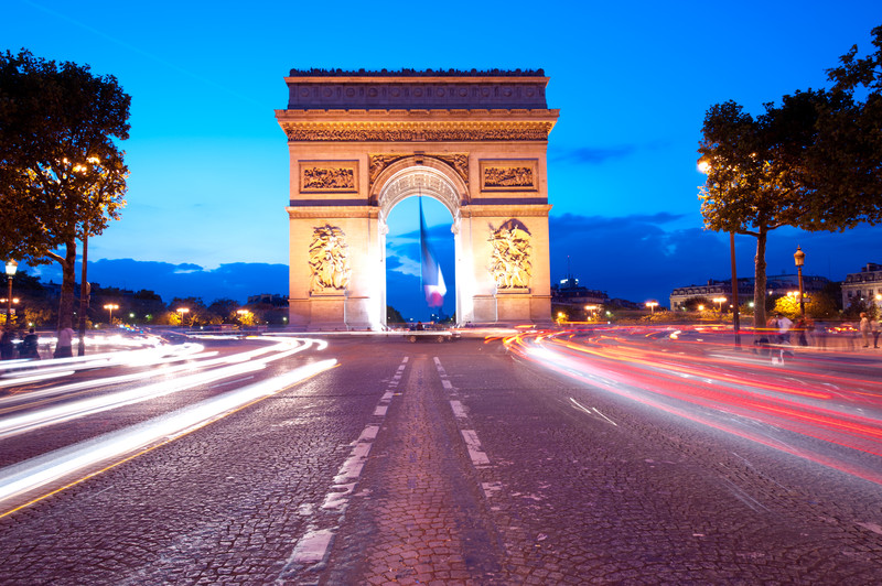 Arc de Triomphe in Paris, honoring those who fought for France.