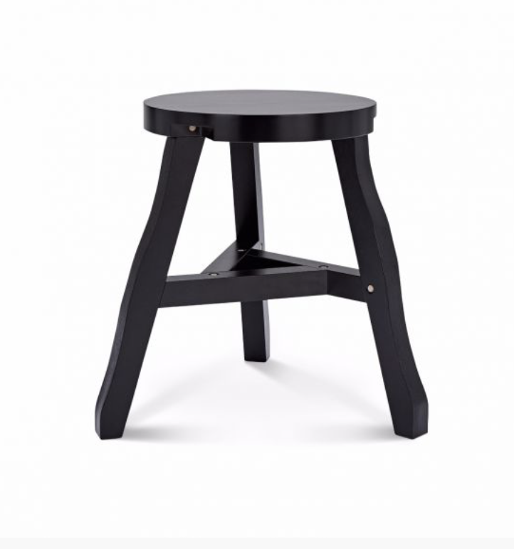 Tom Dixon Offcut Pall Svartlackerad trästol/pall H: 44 cm B: 45 cm W. 45 cm Lagerstatus; I lager