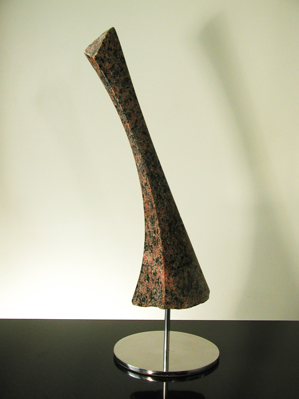 Another Point of View Red Granite Boulder Shard Stainless Steel 29" x 15" x 11" 2006 $4,000