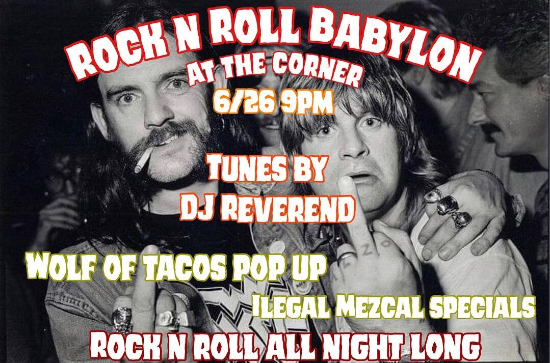 Tacos, booze &amp; Rock n Roll all night! 🤘🏻