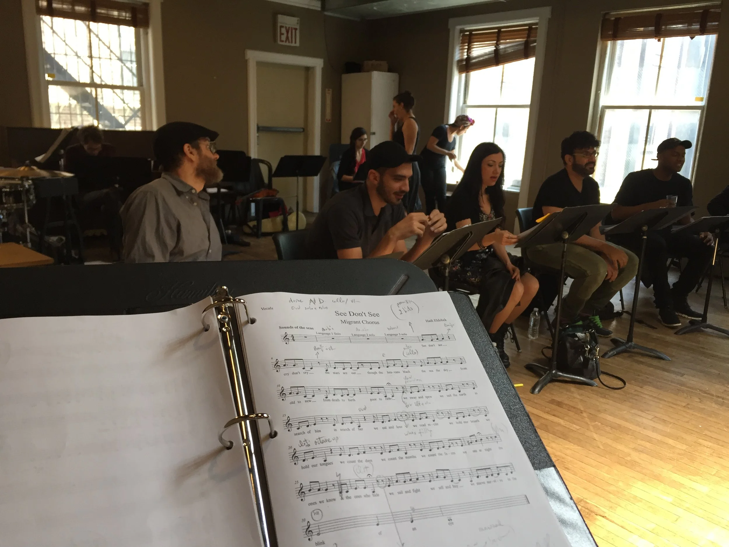 Left to Right: Erik Jenson, Omar El-Okdah, Hend Ayoub, Sevan K. Greene, Joshua Boone
