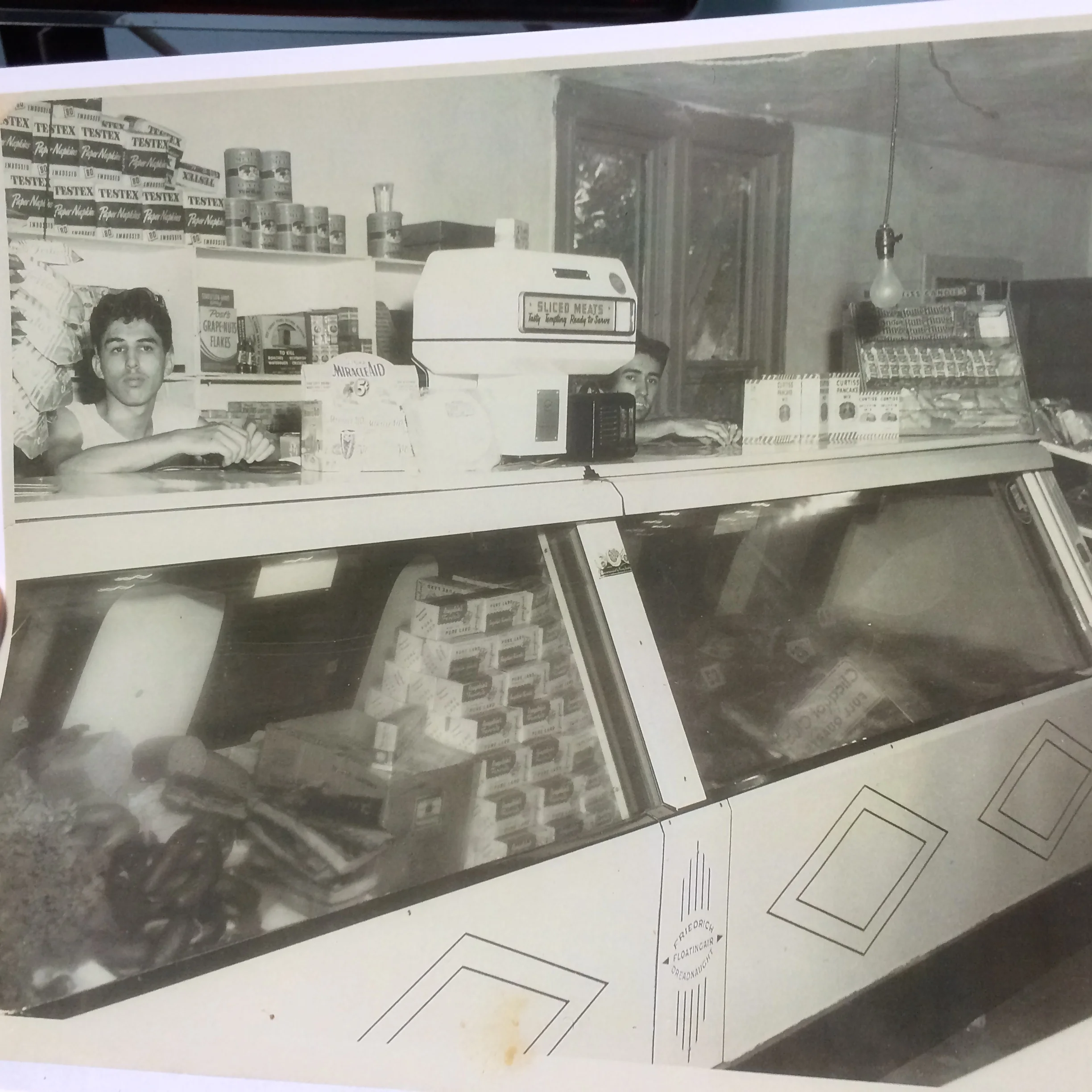 rudy as a young man working at the meat market 