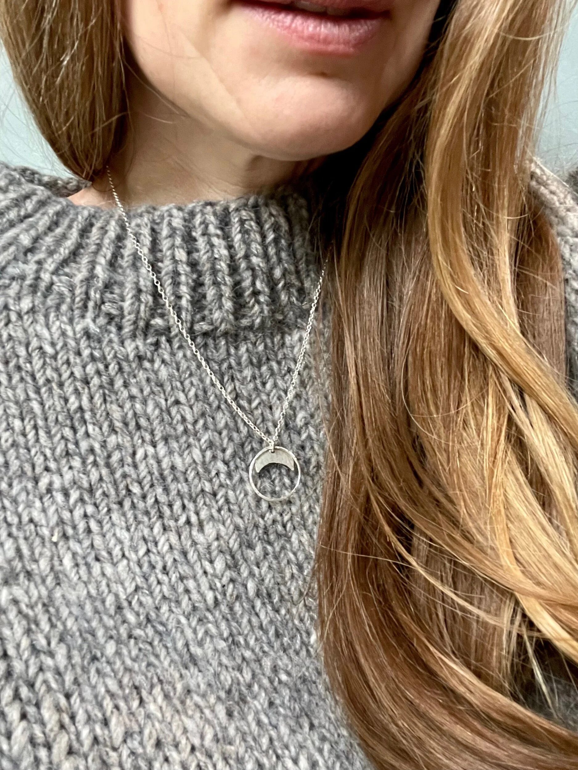 luna crescent moon necklace