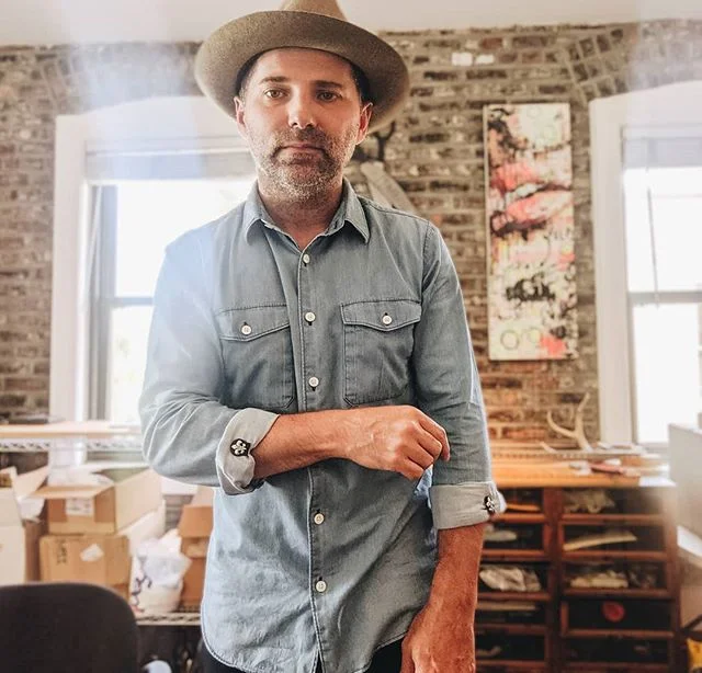 The Shop and your own Sleeve Clip smith, where all sleeve clips are made by hand.  Rocking the new Fleur de Lis clips, dropping in a few hours ⚜️ #sleeveclips