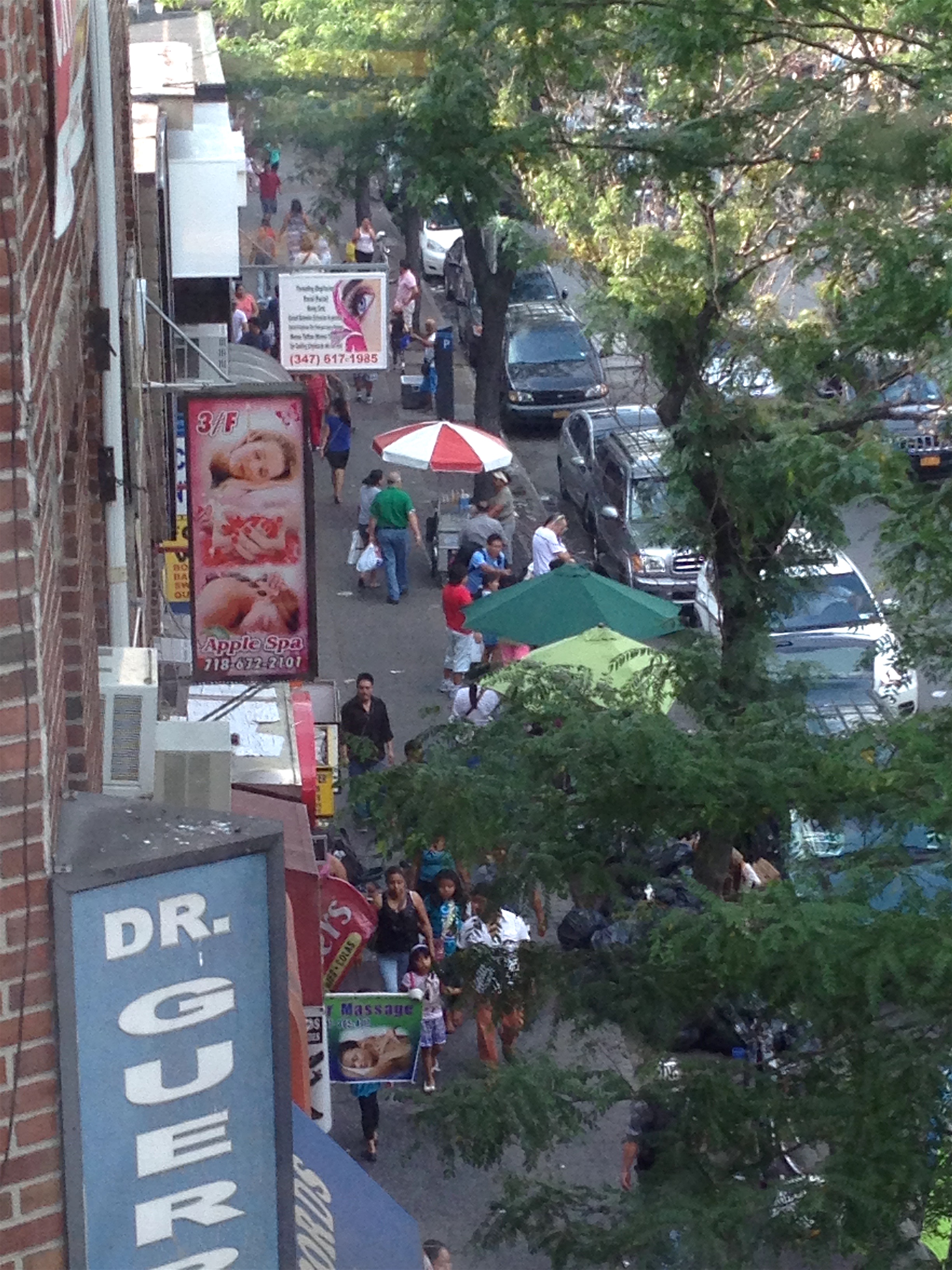 Street in Queens from the elevated subway