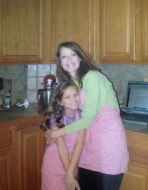 Jennifer and her daughter Reese - "She and I loved spending time in the kitchen and watching cooking shows together."