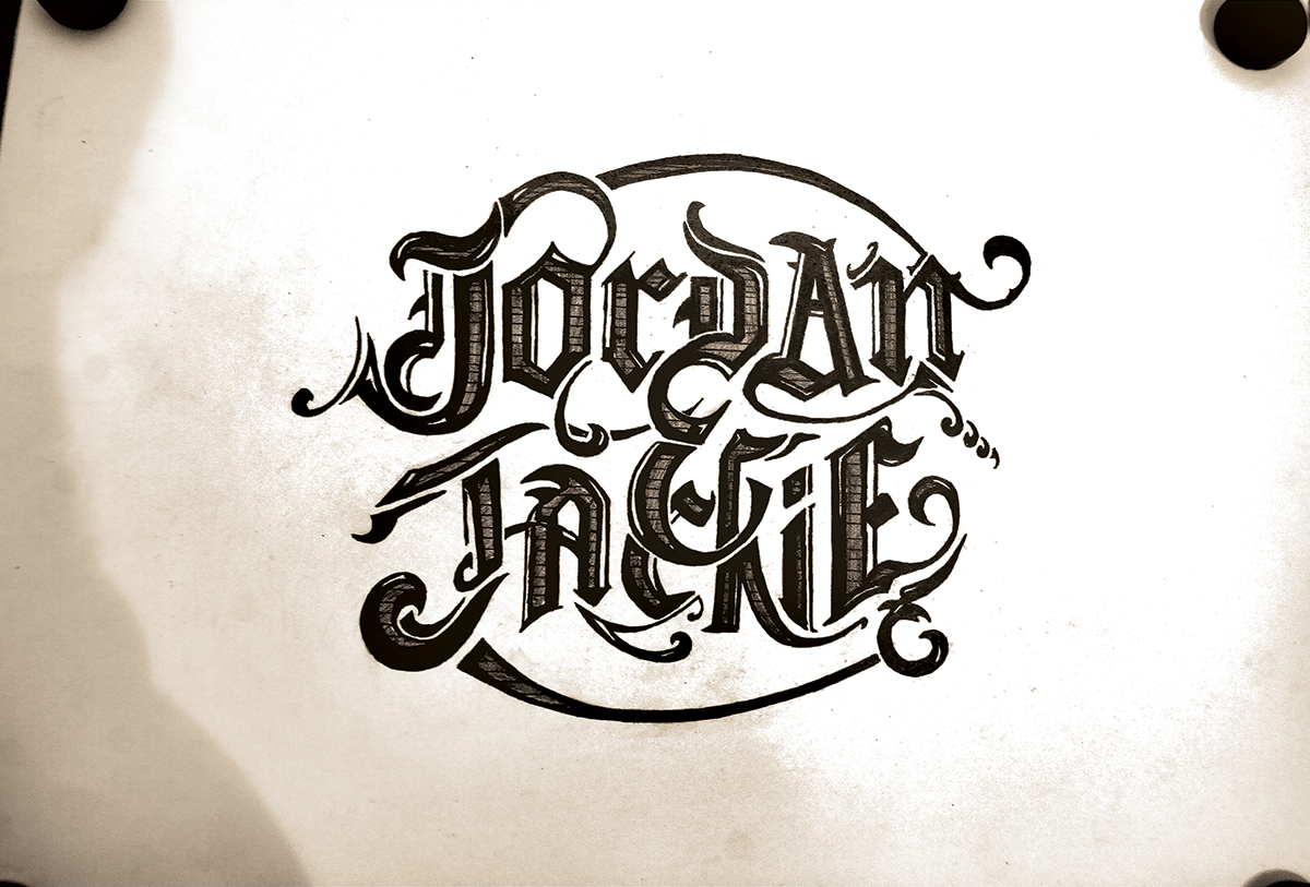 Custom Hand-Drawn Wedding Typography