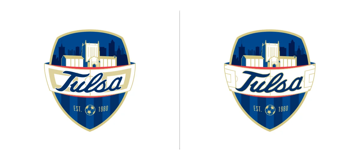 Tulsa University Soccer Crest Design
