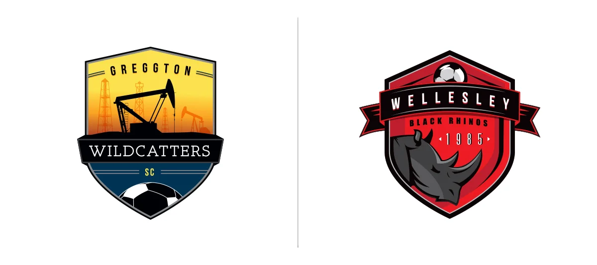 Various Custom Soccer Crest Designs
