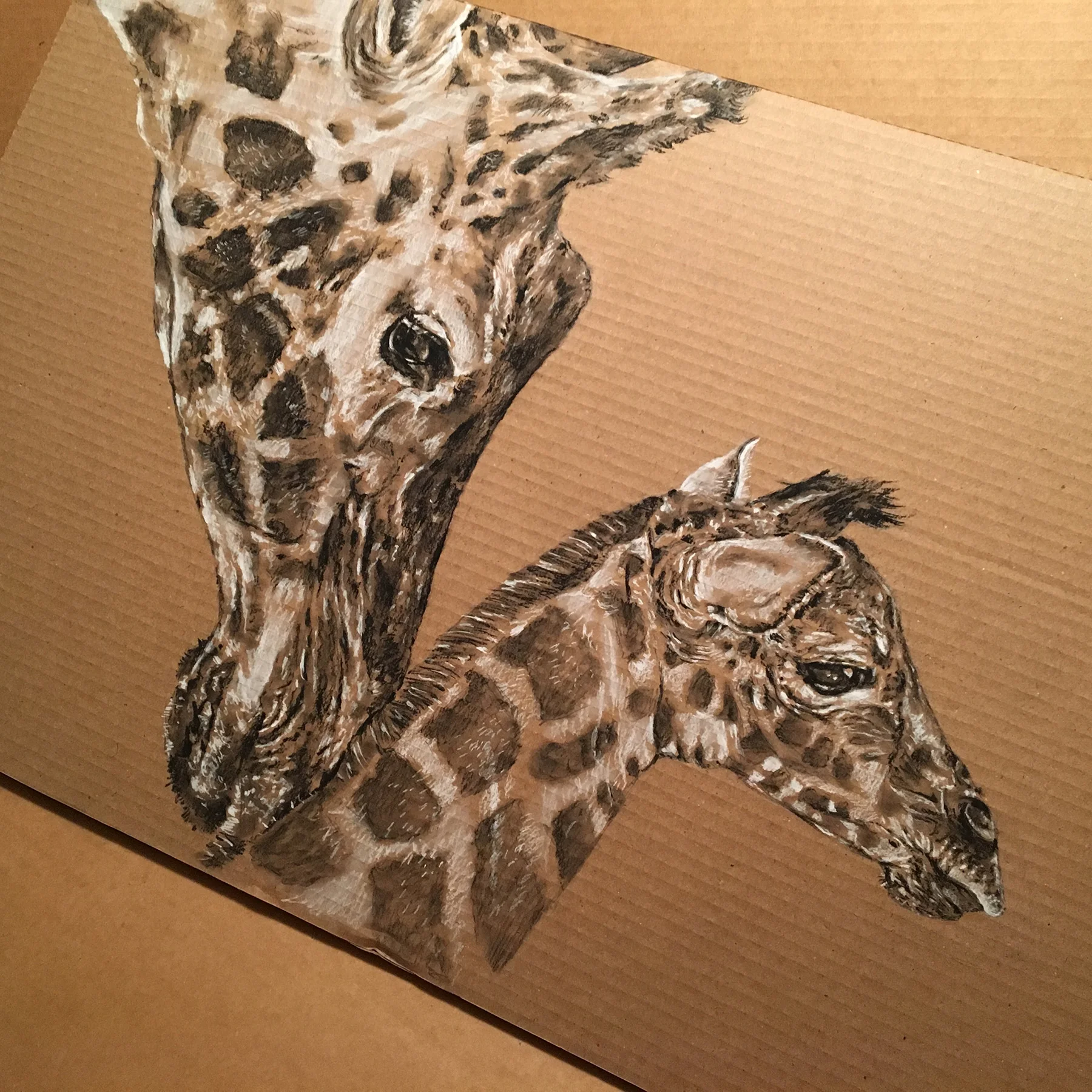 The last cardboard piece finished before the show.