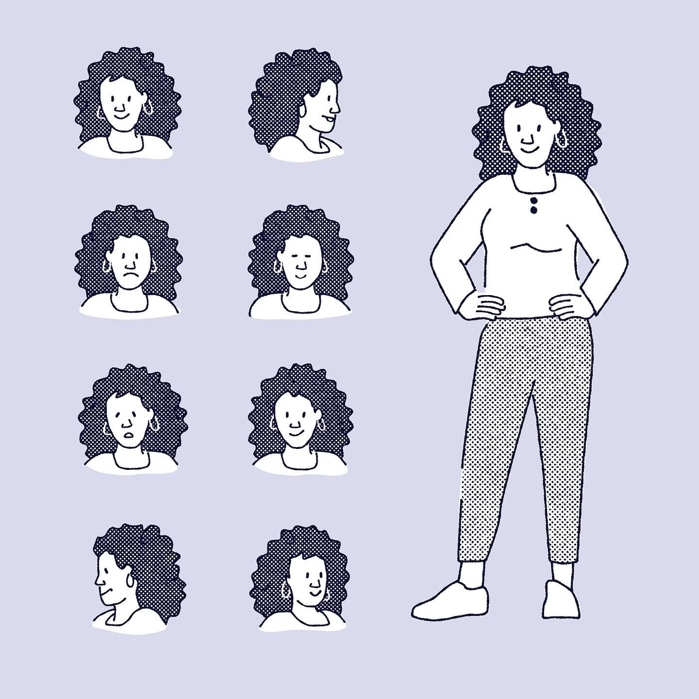 Well it&rsquo;s a good time creating some various expressions and poses 😊😳😏😩☺️😌😁. This is a vector based character, with environments and scenes that work with product benefits/ storytelling and are easy to scale across a variety of mediums.

#