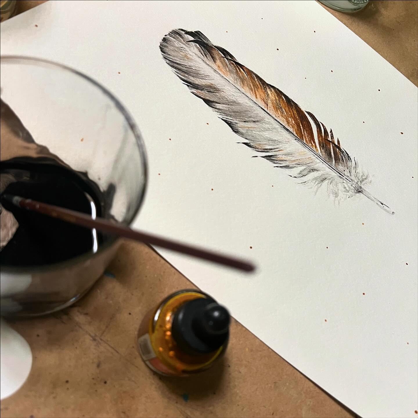 When your sister-in-law is one of the goats of interior design, what an honor to make the bottom shelf. 

#metallicinks #viral #feather #inkwash #artoftheday