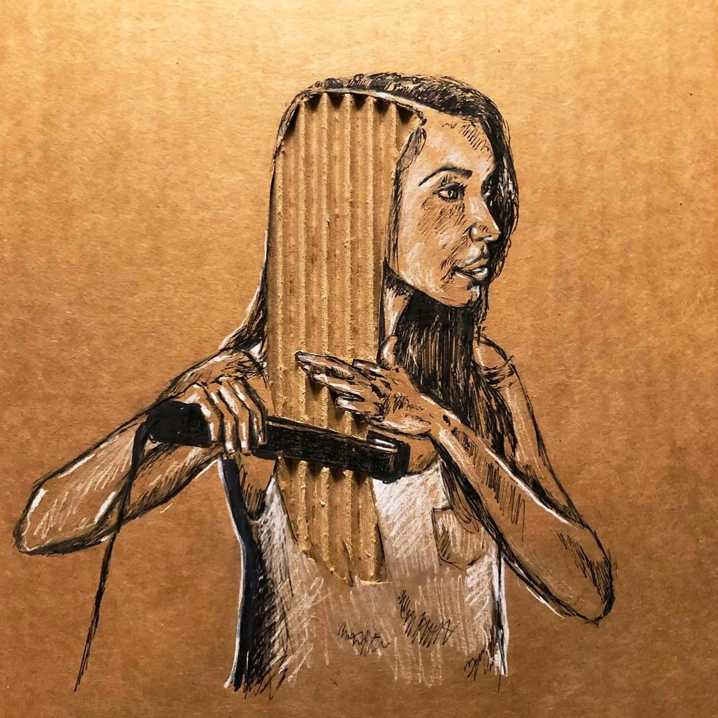 Straight lines coming soon

#corrugatedartist #cardboardart #artoftheday #inktober
