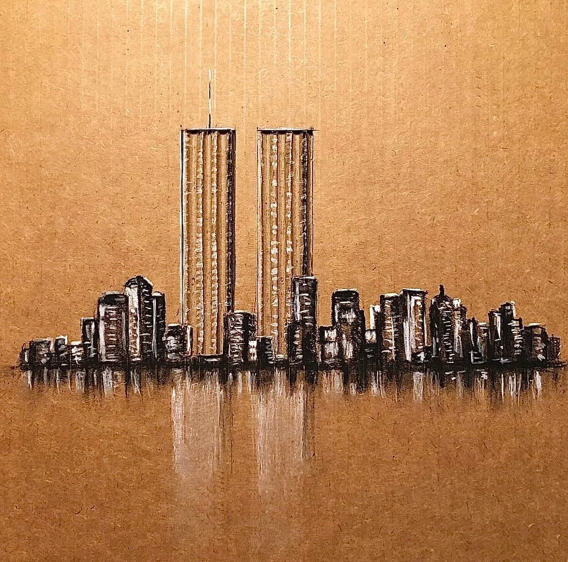 In memory 

#corrugatedartist #doodlesofinsta #cardboardart #neverforget #911 #weremember #911memorial