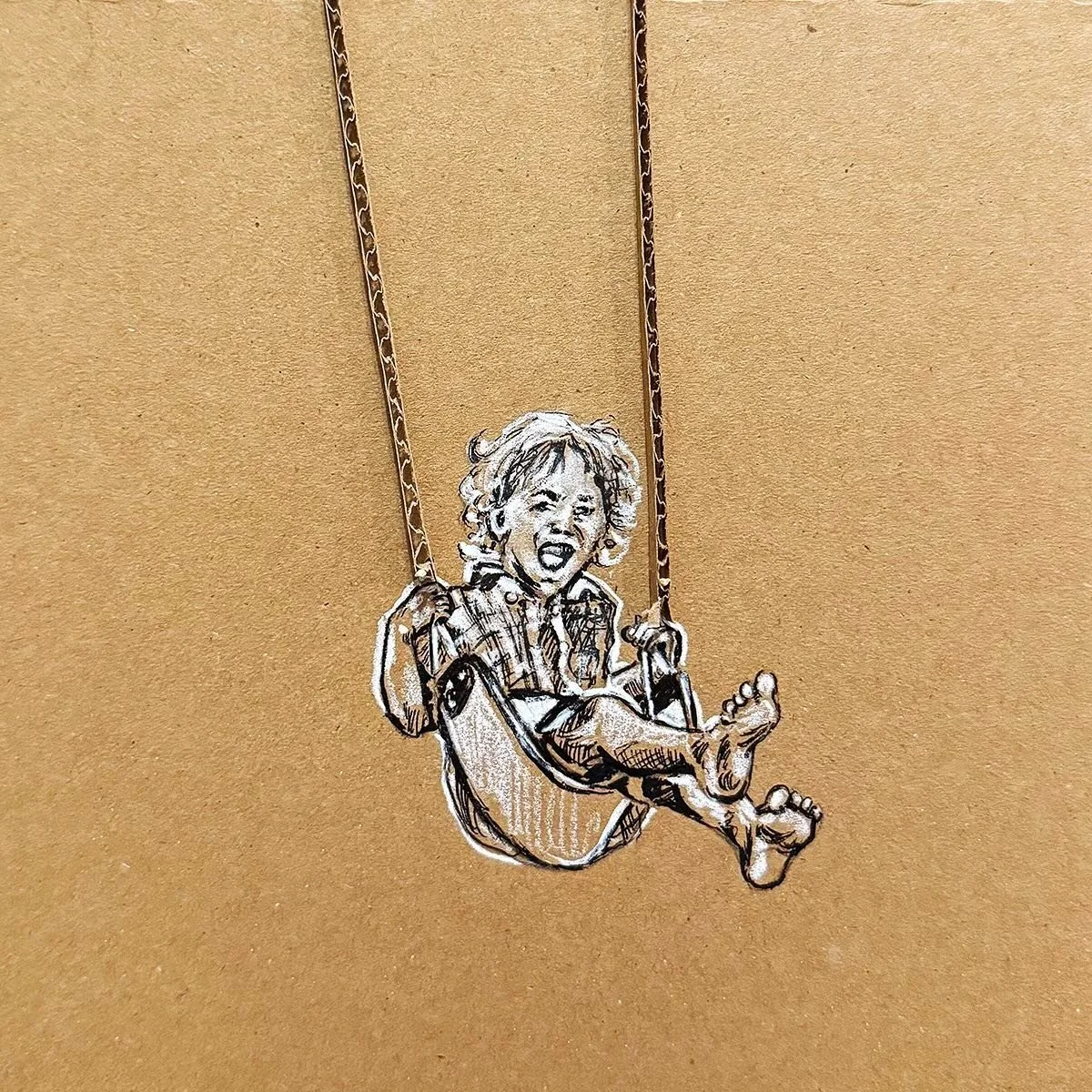 Swing. Swang. Swung. Have Swong.

#inktober #corrugatedartist #cardboardart #interactiveart #artfeature #doodlesofinsta #recycledart