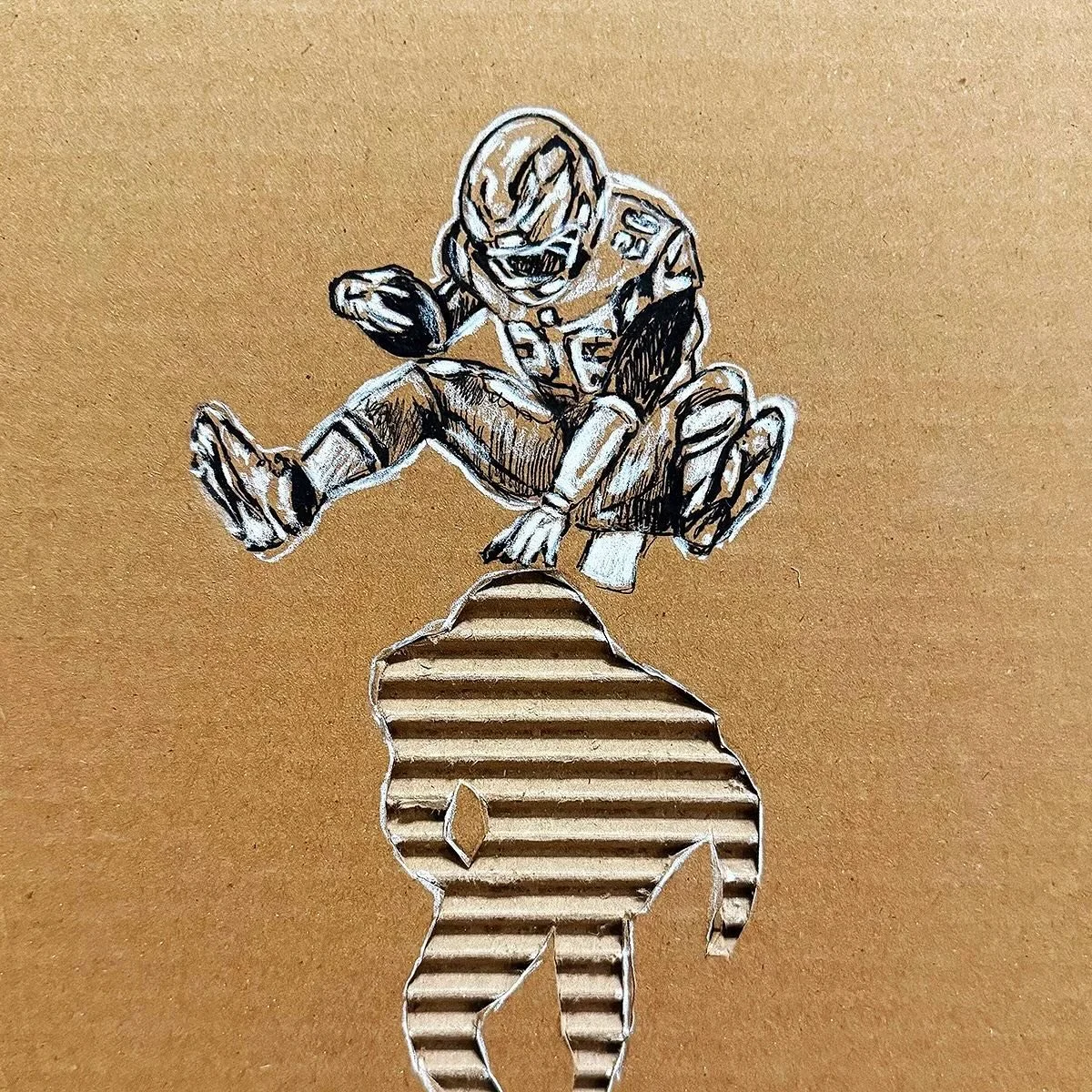 @saquon Corrugated Hurdle. Creating something out of nothing.

#corrugatedartist #cardboardart  #ArtFeatures #artoftheday #artistsoninstagram  #recycledart