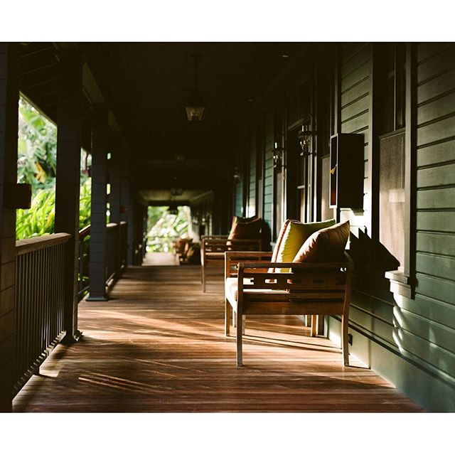 The porch outside our hotel room at Lumeria.