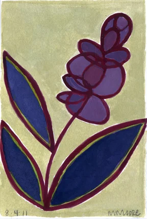 Art Nouveau Flower (dark)