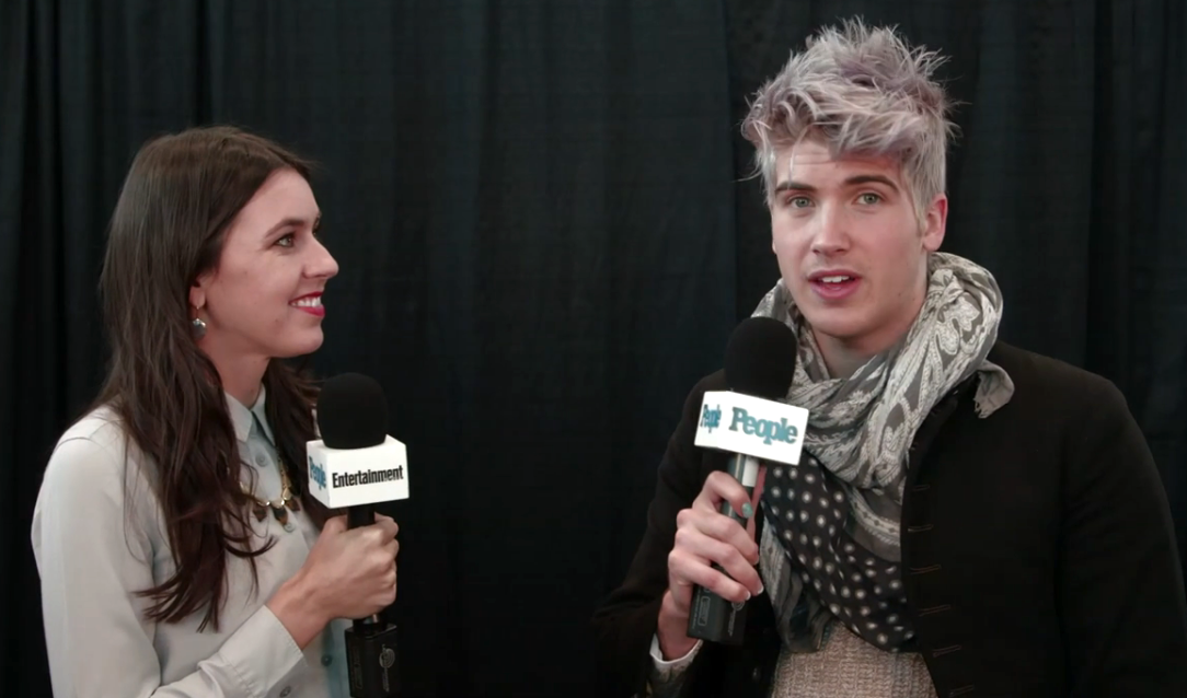 Interviewing YouTube star Joye Graceffa in 2015.