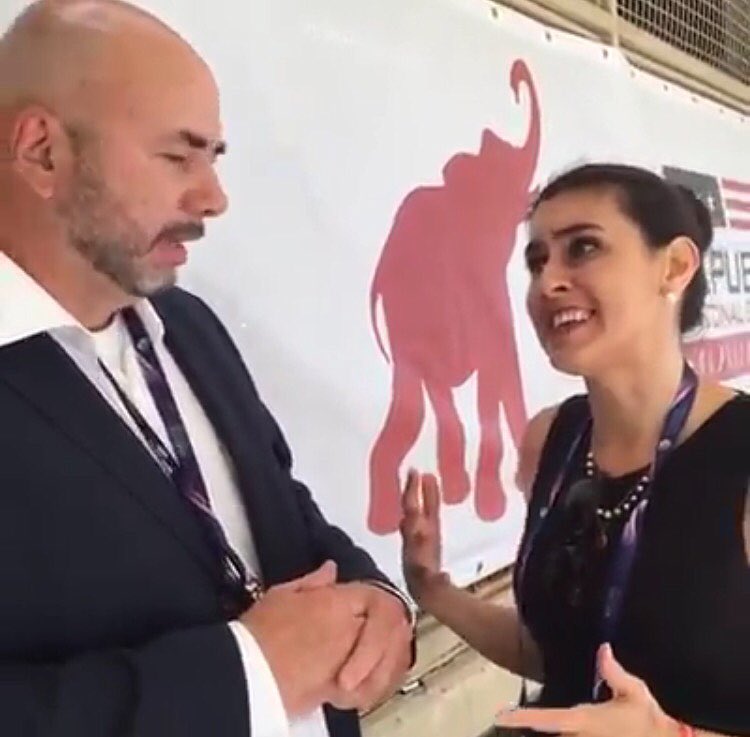 Interviewing ex-Clinton Secret Service officer, Gary Byrne at the RNC.
