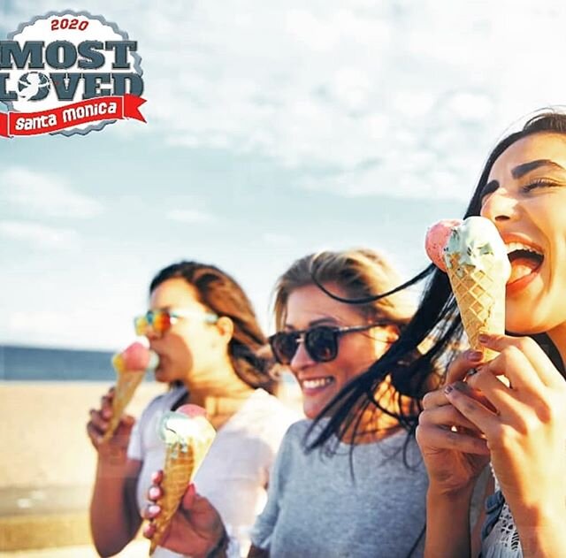 It's a beautiful day here on Main Street Santa Monica! And we're a block away from the beach!! When you're done eating your gelato please vote for us on categories #12 Frozen Dessert and #31 Business on Main Street! LINK ON BIO! #MostLovedSM