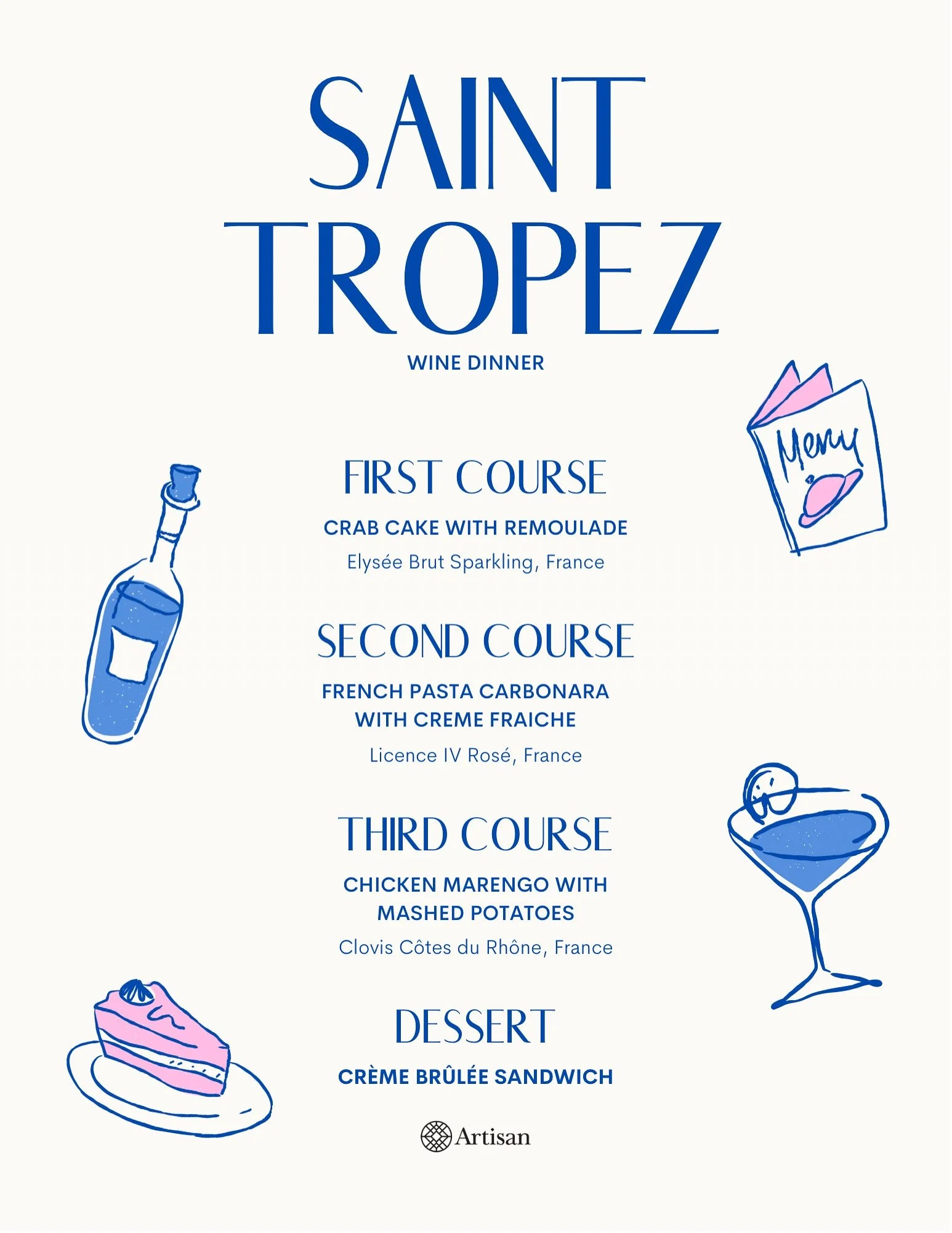 Saint Tropez Wine Dinner at Duet