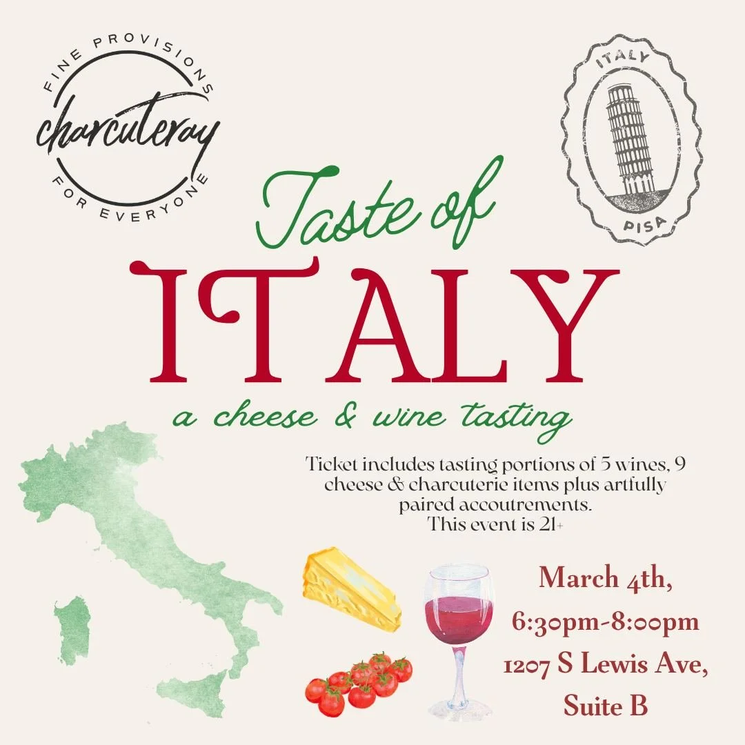 Taste of Italy Cheese &amp; Wine Tasting at Charcuteray