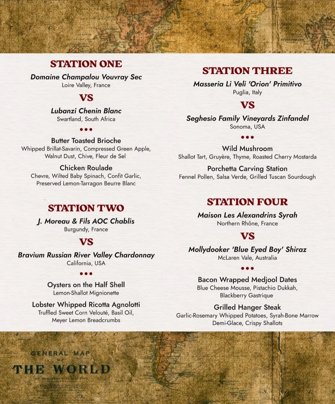 Old World vs. New World Wine Dinner at The Summit