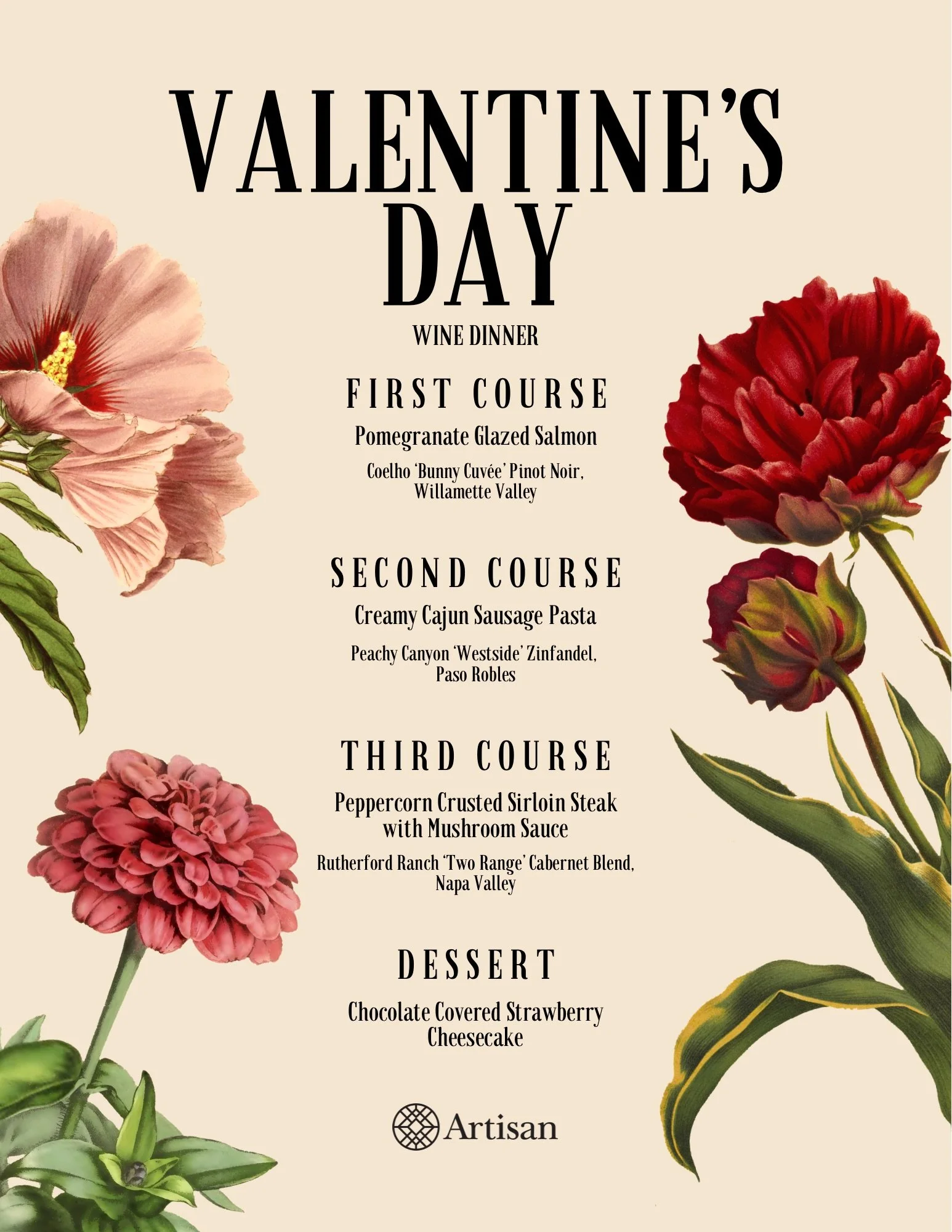 Valentine's Day Wine Dinner at Duet