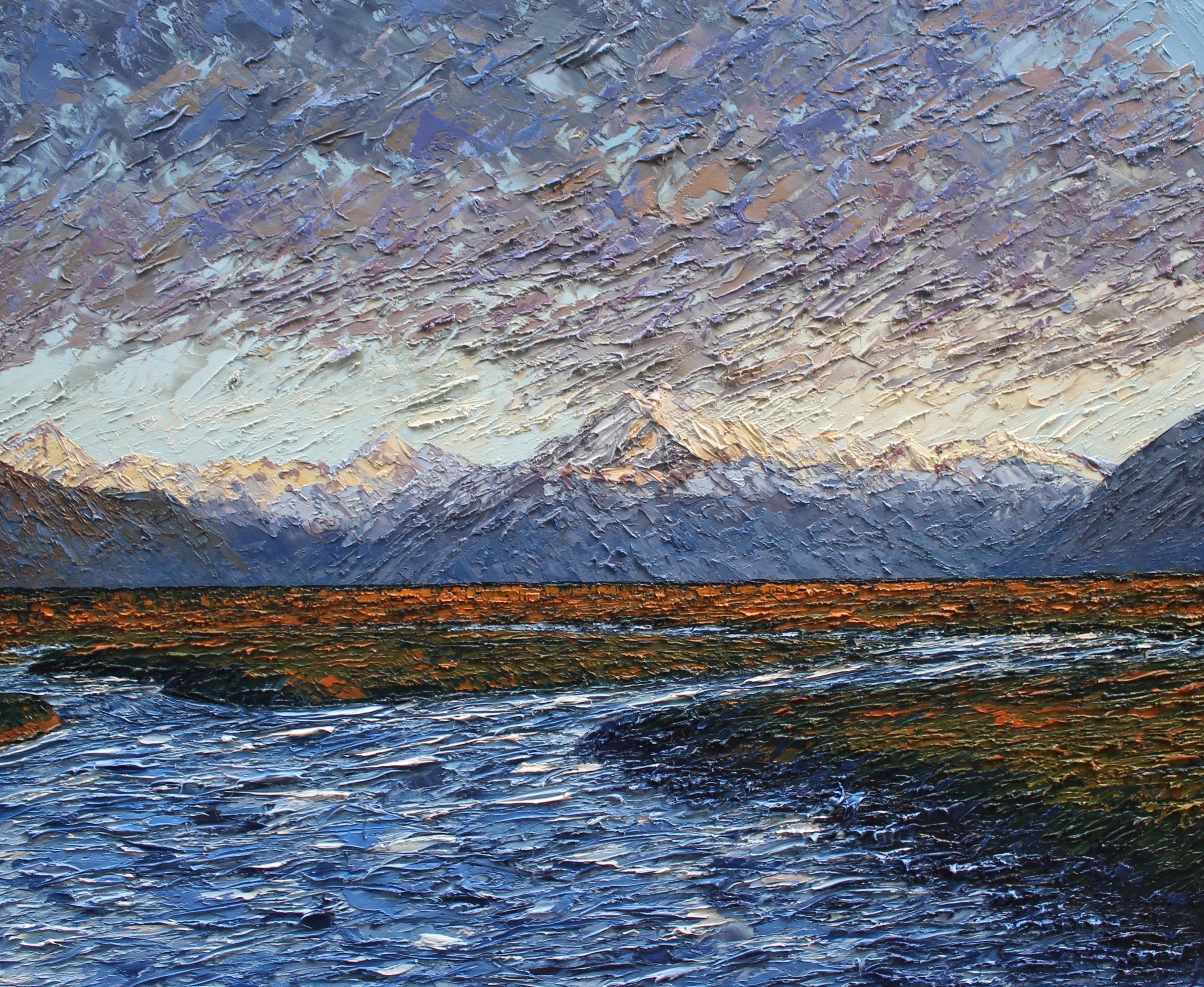 The Tasman River And Aoraki/Mt Cook