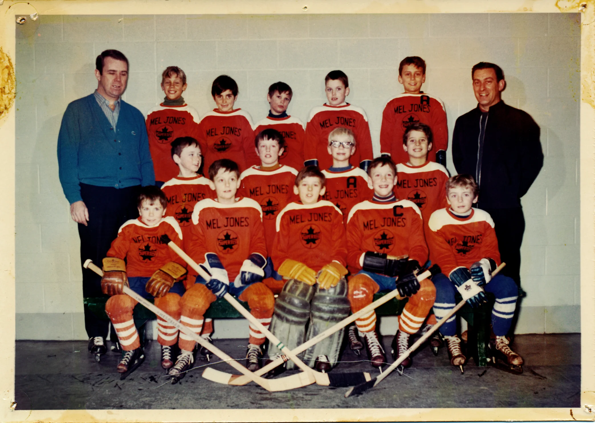 My first team Mel Jones SuperTest age 6 (2nd from the left, middle row)
