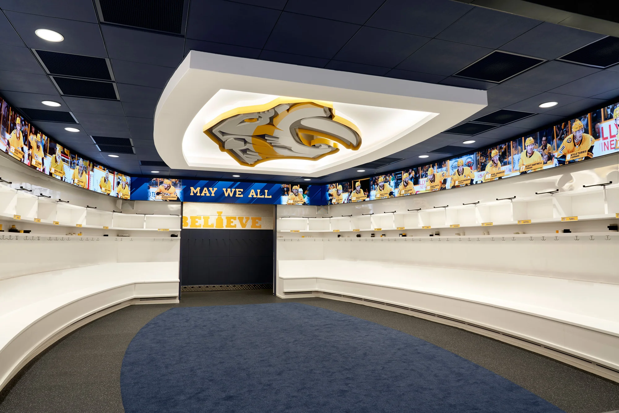 Nashville Predators Locker Room Architectural — MCGINN PHOTOGRAPHY
