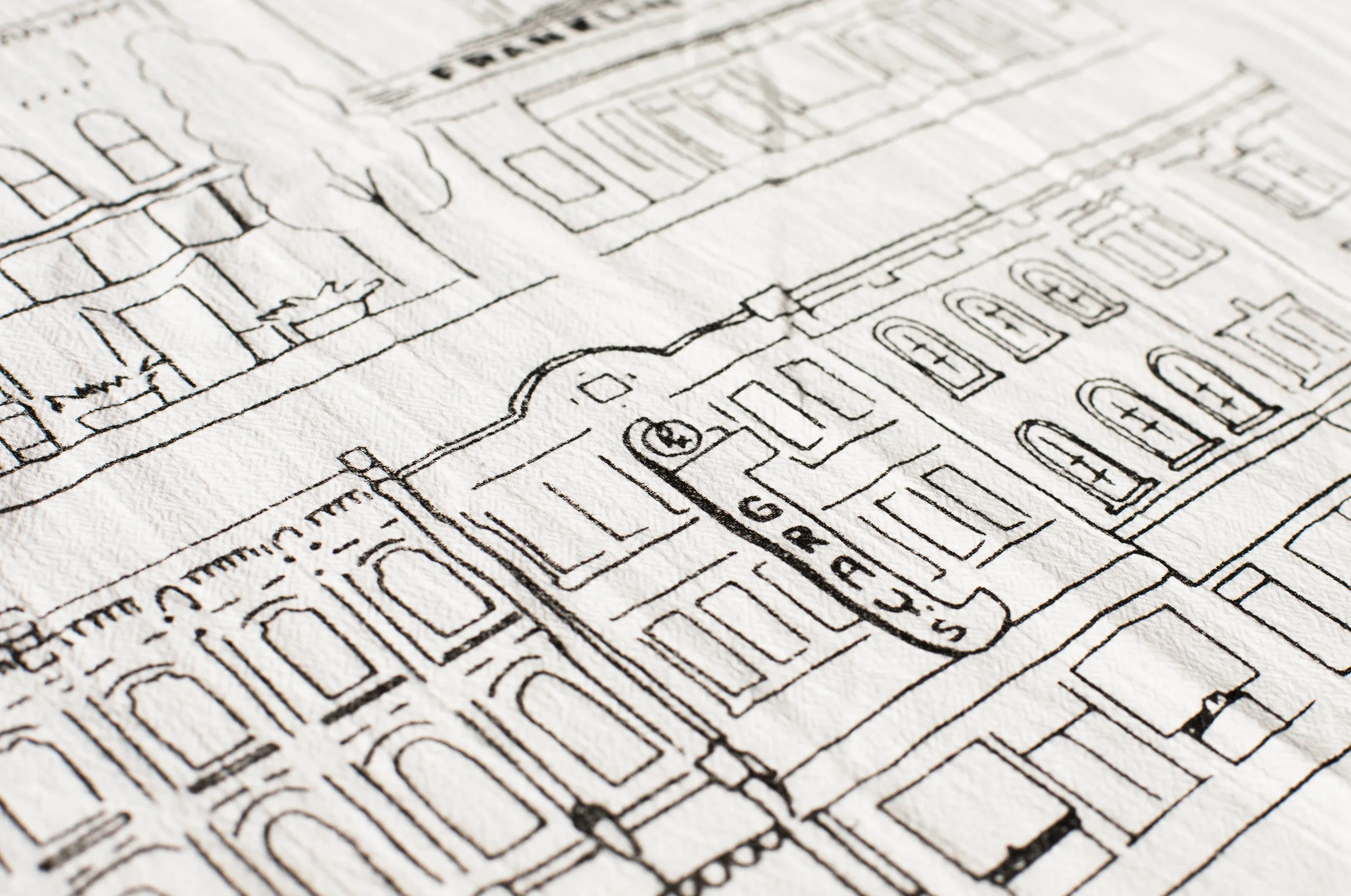 Franklin towel, open