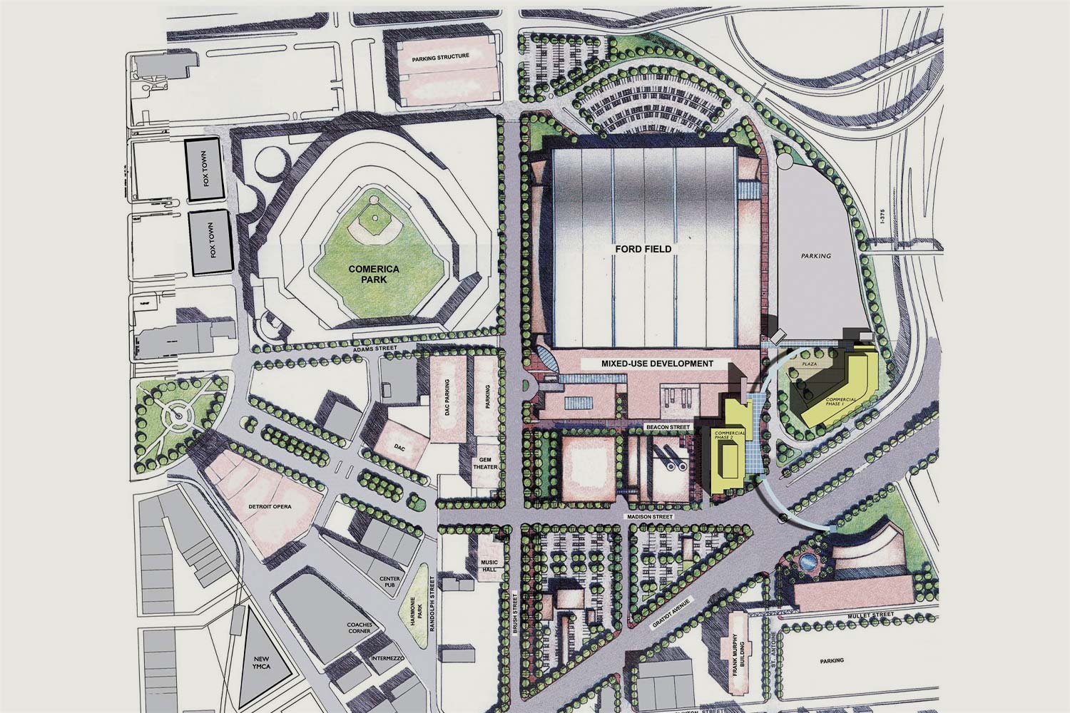 Ford Field Directions & Parking - Stadiums of Pro Football