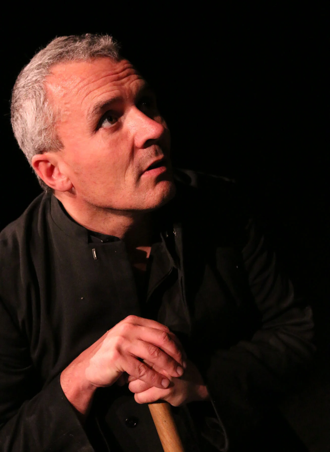 Father Joseph McGrath gets in character as a priest in The Gaiety School of Acting's Advanced Performance Year Showcase. June 2016