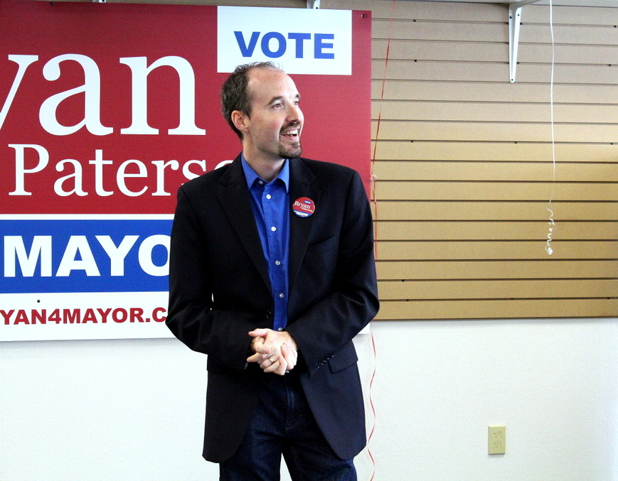 The happy mayoral candidate. 