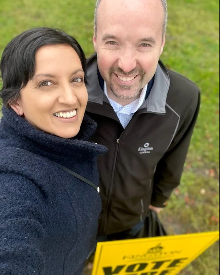 Advanced in-person voting is now open! Shyla and I just voted here at the Invista Centre. You can vote in person from today through to Saturday at any one of 6 advanced polling locations across the city - the Isabel Turner and Central library branche