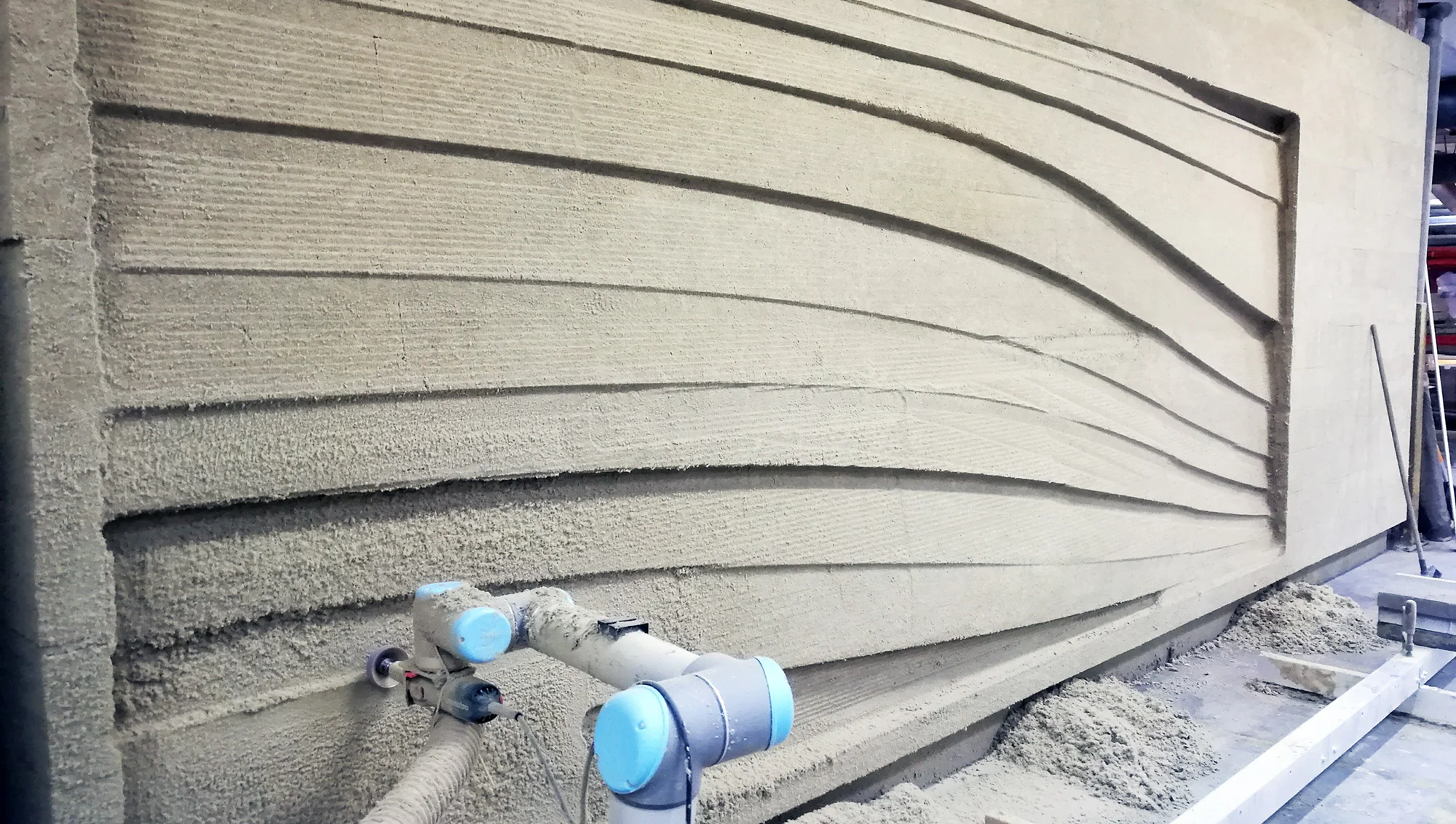 We are working on new methods and design models by robotic manufactured articulations of externally applied insulation layers to existing buildings. The novel approach was initiated upon invitation from Robot At Work , including other profiled partners, Rockwool and Danish Technological Institute.