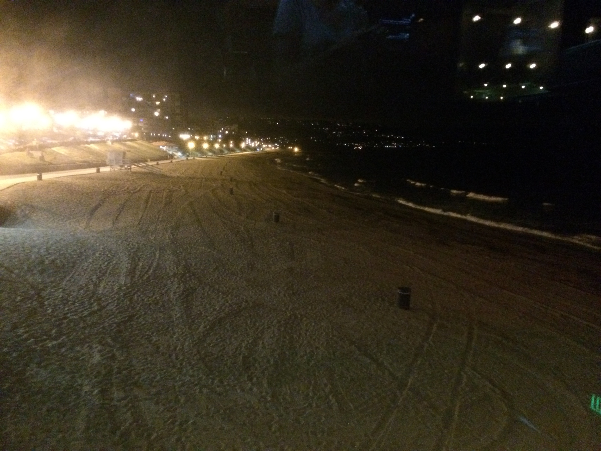 First night beach view