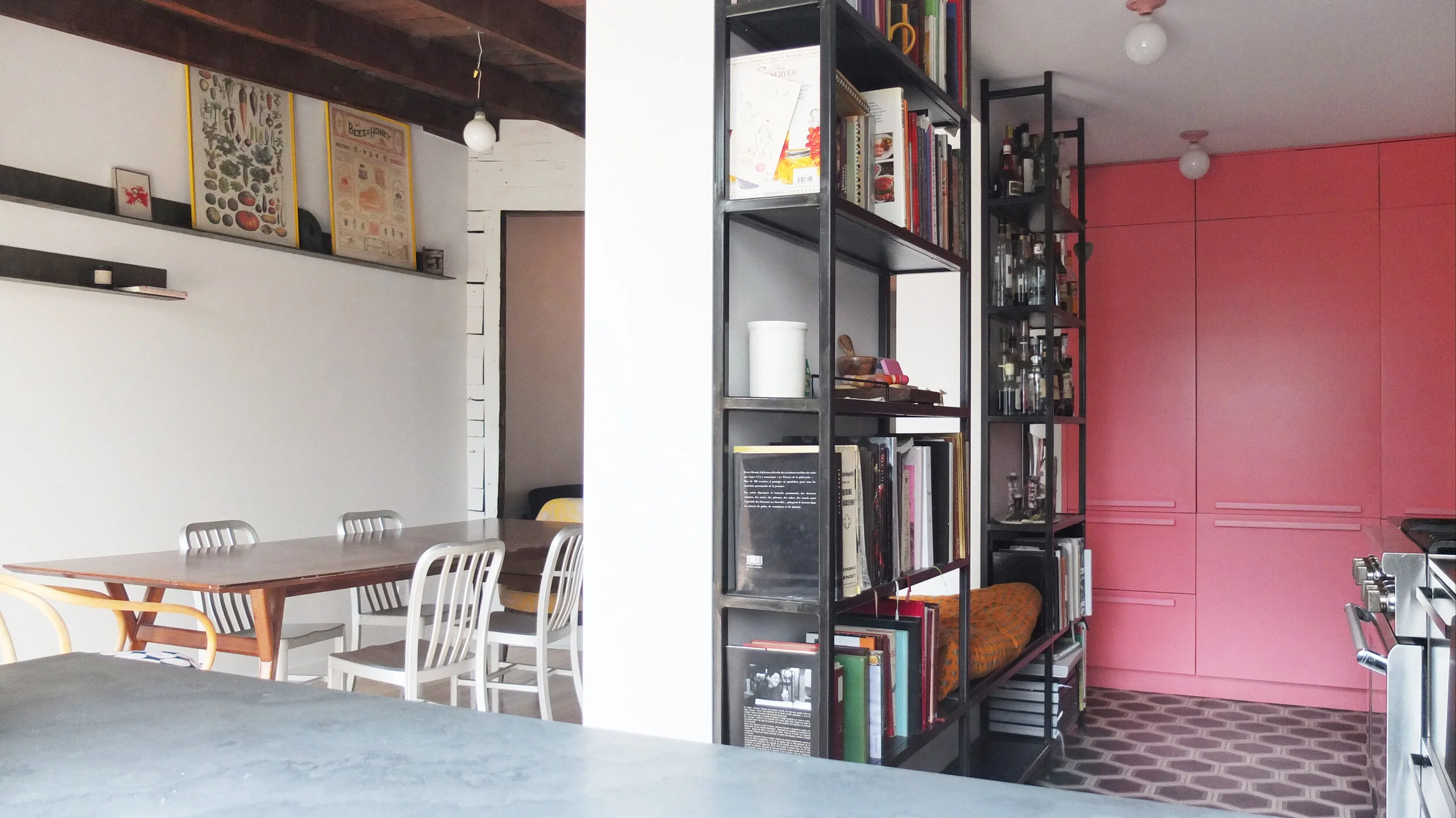  Renovation and extension project of a Pointe Saint-Charles duplex now single family. The project includes a complete kitchen redesign for two chefs. 