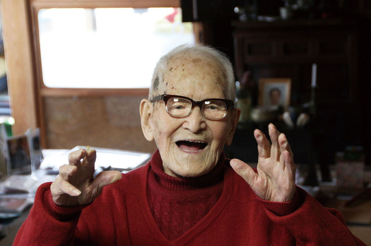 Jiroemon Kimura, the oldest verified man in history, passed in 2012 at the age of 115 years. Source: Kyotango City Hall via Bloomberg