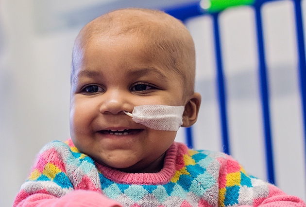 1 year old Layla Richards, recipient of the trial. Sharon Lees/ Great Ormond Street Hospital