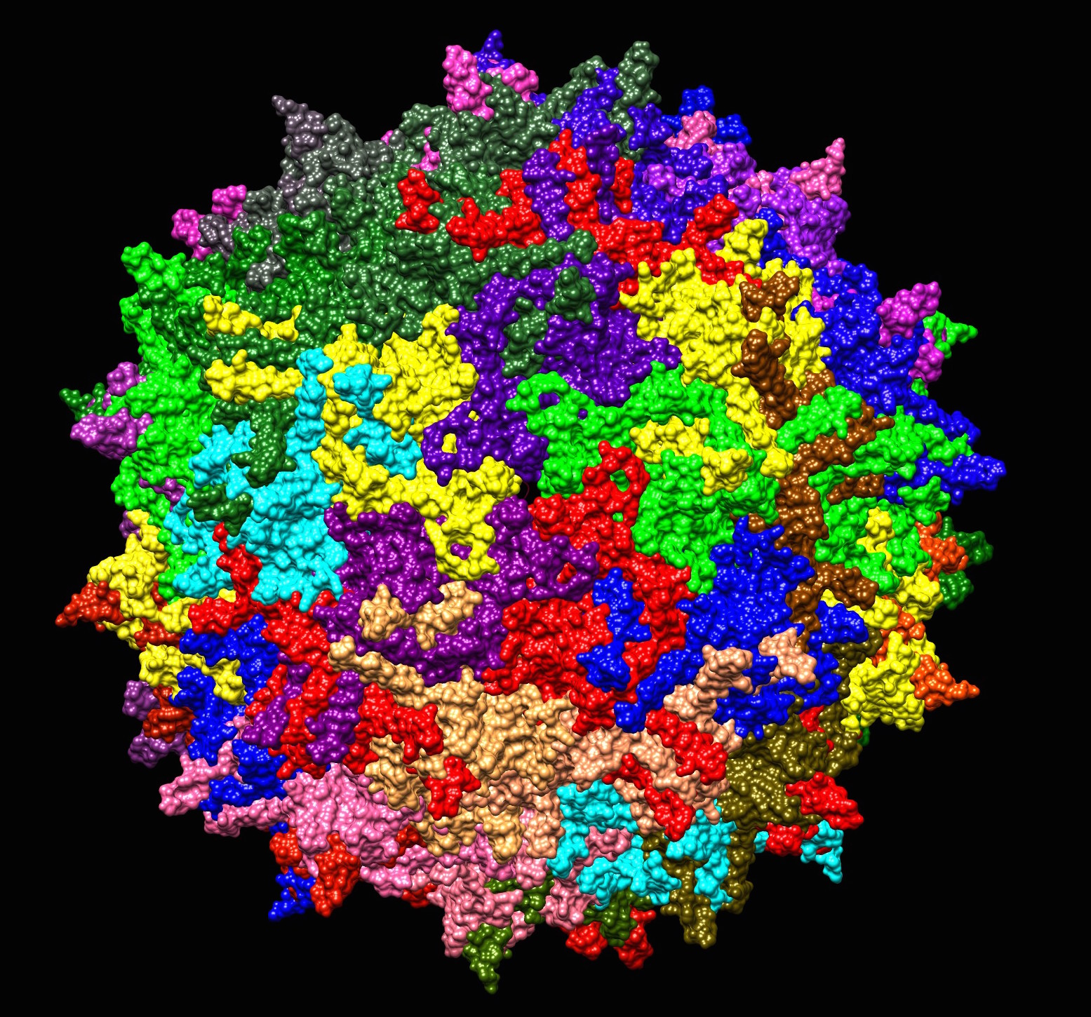Surface of the AAV-2 serotype of the adeno-associated virus (AAV)